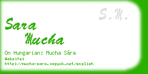 sara mucha business card